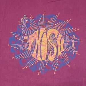 Phish 1998 Band Tour Concert BURGUNDY XL Tultex Label Vintage 90's Band T-Shirt